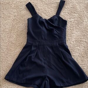 Navy Blue Sleeveless Romper